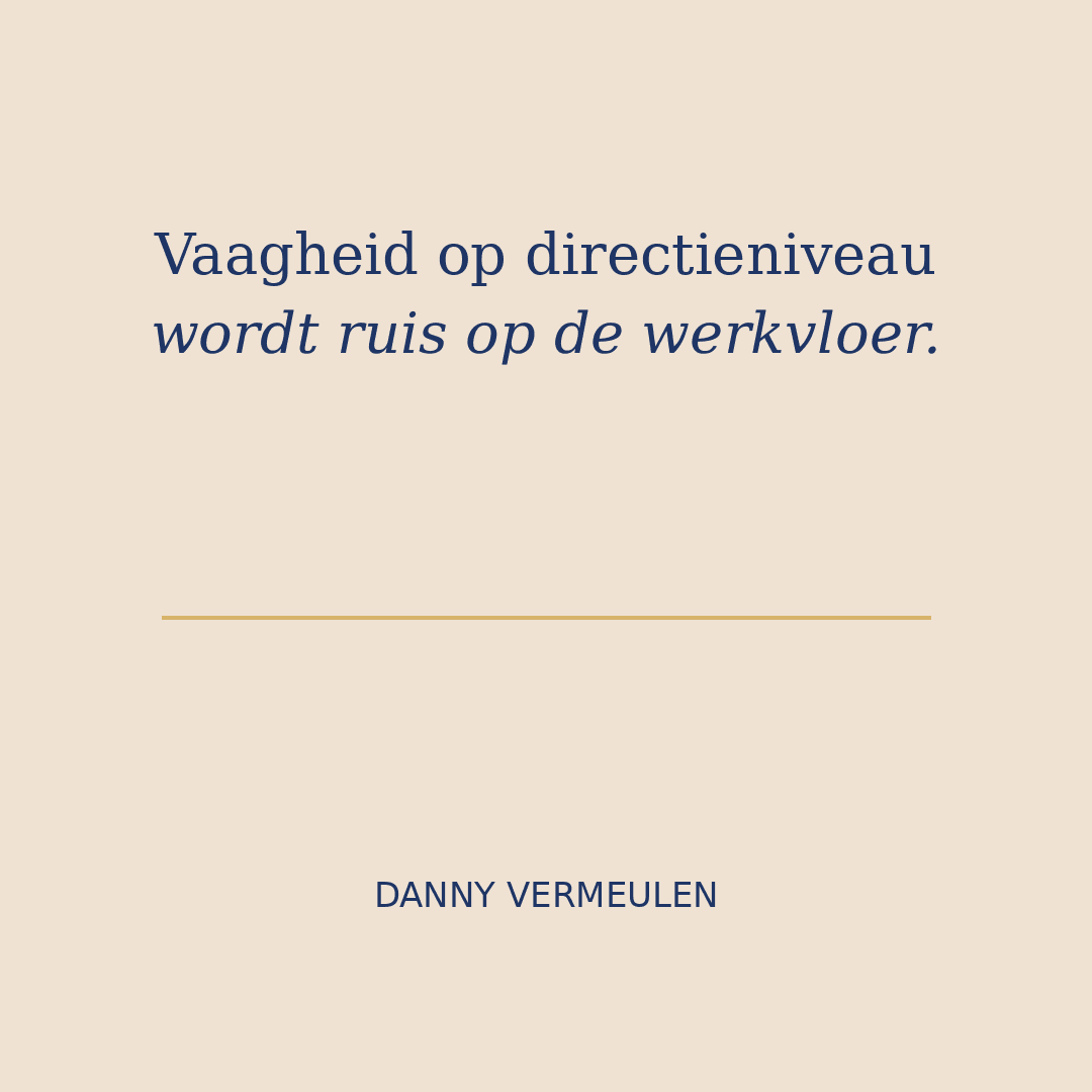 Uitspraak van Danny Vermeulen — De Directietafel